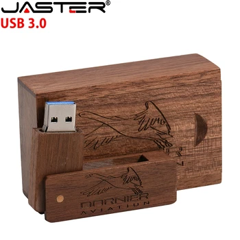 USB 3.0 כונן פלאש 128GB תיבת עץ מקל זיכרון צילום יצירתי חתונה מתנה עט כונן 64GB חינם מותאם אישית לוגו Pendrive 32G