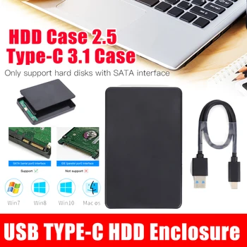 USB TYPE-C 3.1/3.0 מתחם HDD 2.5 אינץ טורית SATA SSD כונן קשיח מקרה הדיסק קופסת הנהג-חם בחינם תמורת SATA SSD 1/2/3