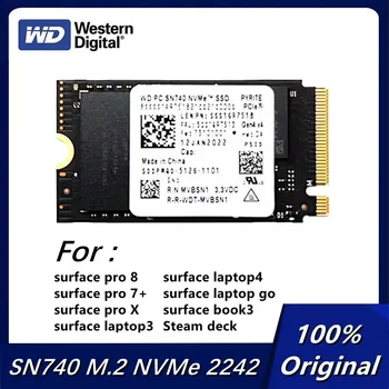 Western Digital WD SN740 M. 2 NVMe 2242 1TB 2TB 512GB 256GB SSD Solid State PCIe4.0x4 עבור Microsoft Surface Pro X נייד 3