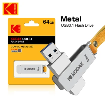 קודאק מסתובב USB3.1 מתכת USB Flash Drive 64GB 128GB 256GB שרוך עט כונן OTG Pendrive מקל זיכרון כונן דיסק U עמיד למים