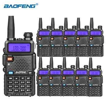 10 פוטנצה Baofeng uv-5r של מכשיר קשר VHF UHF DUAL BAND רדיו מקצועי מכשיר קשר baofeng uv5r נייד רדיו לצוד.