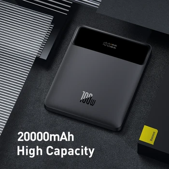 100W כוח הבנק 20000mAh סוג C משטרת טעינה מהירה Powerbank נייד סוללה חיצונית USB טעינה מהירה עבור מחשב נייד Macbook