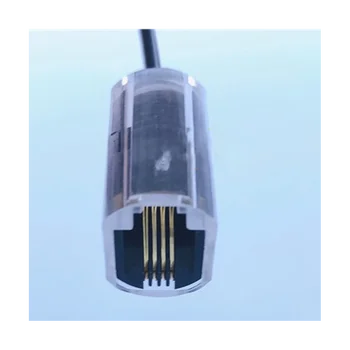 10Pcs בחוט טלפון Detangler RJ9 4P4C 360 מעלות המורחבת מסתובב אנטי-T-זווית שחור בחוט טלפון קווי כבל