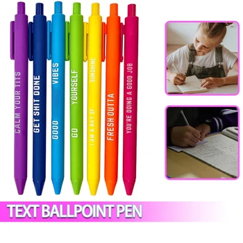 11pcs מצחיק עטים כדוריים צבעוניים מתלונן ציטוטים עט על התלמיד מתנות מכשירי כתיבה למשרד חתימת עט