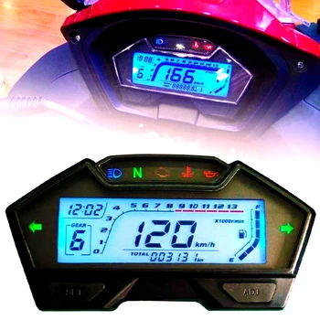 12V אופנוע tachometer דיגיטלי מד המהירות 13000RPM 1-4 גליל דלק רמת תצוגה אופנוע מד חלקי לאופנוע