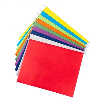15 Pack תלוי תיקיות קבצים בגודל Letter - מגוון צבעים קובץ תיקיות - 1/5 לחתוך מתכוונן כרטיסיות קובץ תיקיות עם כרטיסיות