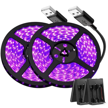 16.4 רגל UV שחור אור LED הרצועה,395nm USB UV אור הרצועה, שאינו עמיד למים Blacklight הרצועה,על פלורסנט מסיבת ריקודים צבע גוף