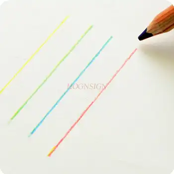 1pcs גרפיטי ארבעה צבעים קונצנטריים צבע העיפרון קשת melange סקיצה עיפרון תלמיד כתיבה
