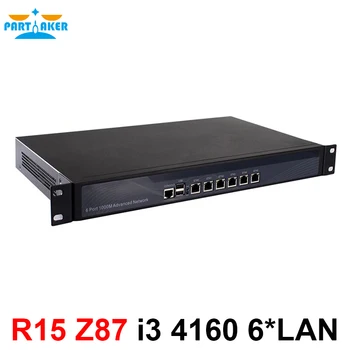 1U 6 רשת ה LAN-Firewall Appliance עם 6 יציאות Gigabit lan Intel Core i3 4150 3.5 Ghz Mikrotik PFSense ROS Wayos 2G RAM SSD 32G