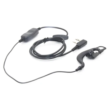 2 Pin כפול דיבור / שידור אוזניה אוזניות מיקרופון עבור Baofeng UV-82 UV-8D ווקי טוקי.