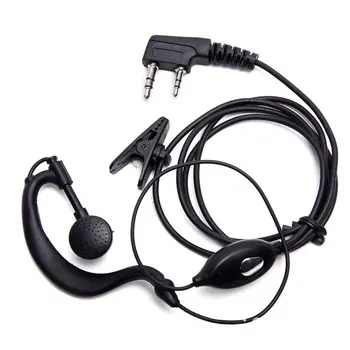 2 פינים המותקן על ראש ווקי-טוקי מיקרופון האוזניות מכשיר קשר רדיו בטיחות חוט אוזניות