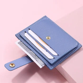 2022 חדש של נשים הארנק קצר הארנק אופנה עור PU Multi-card קצת מחזיק כרטיס Mini המצמד עבור ילדה