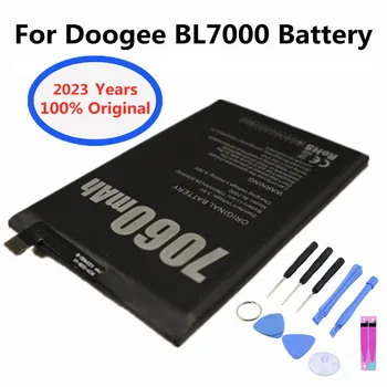 2023 שנים 100% סוללה מקורי לdoogee BL7000 7060mAh BL 7000 Bateria באיכות גבוהה במלאי +מספר מעקב במלאי