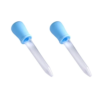2X 5Ml פנוי פלסטיק פיפטה נוזלי רפואה טפי כחול לתינוק