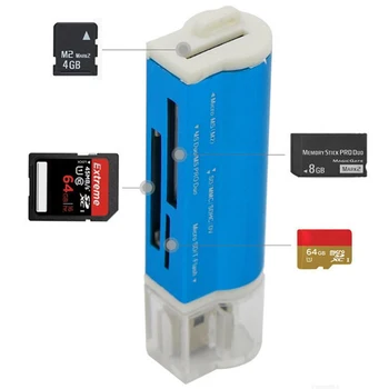 4 ב 1 USB 2.0 קל יותר לעצב קורא כרטיסים TF/ג ' נארי SD חכם קורא כרטיסי זיכרון מסוג C OTG כונן פלאש Cardreader מתאם
