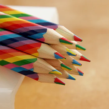 4 יח ' /הרבה(תיק) חמוד 4 צבע קונצנטריים קשת העיפרון תלמיד ילדים ציור גרפיטי ציור מתנה אמנות ציוד לבית הספר