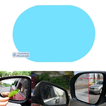 4Pcs המכונית גשם הוכחה סרט המראה האחורית הסרט עמיד למים אוניברסלי חלון זכוכית נקי אנטי ערפל, אנטי-רעיוני מדבקה