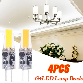4PCS מיני G4 תאורת LED נורות AC DC 12V 220V מנורת LED COB הזרקורים נברשת להחליף מנורות הלוגן קר/לבן חם