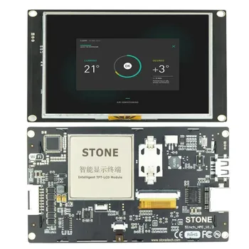 5.0 אינץ HMI תצוגת LCD אבן עם בקר הלוח מערכת חכמה לשימוש תעשייתי