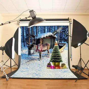 7x5ft חג המולד צבי צילום רקע ויניל סטודיו רקע Photoprop