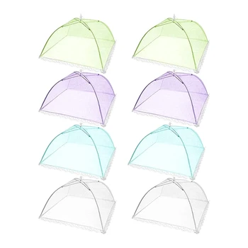 8 Pack -אפ רשת מסך אוהל מטריה עבור בחוץ,מסיבות, פיקניקים, לשימוש חוזר ומתקפלת