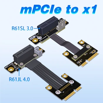 ADT R61 Mini PCIe כדי PCIe 4.0 3.0 X1 כבל מאריך קמה PCI Express x1 מחברת בקרה תעשייתית כרטיס רשת אלחוטי