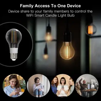 CORUI Tuya WiFi LED Smart הנורה E27 ניתן לעמעום נימה שליטה קולית חכמה חיי בית חכם אלקסה הבית של Google הסלון