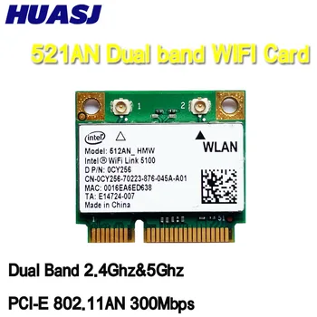 Dual band 300Mbps Wireless כרטיס Intel Wifi 5100 512AN_HMW Mini PCI-e כרטיס רשת Wlan 2.4 G/5Ghz 802.11 a/g/n עבור מחשב נייד