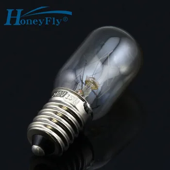 HoenyFly 2pcs מקרר המנורה ג ' יי. די 15W E14 2700-3000K 220V תנור המקפיא המנורה מחוון שמן וציור עשן מכונת נורת הלוגן