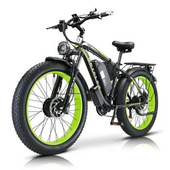 K800 כפול מנוע אופניים חשמליים 1000 * 2 23AH סגסוגת אלומיניום כוח אופניים שמן ברקס, שלג נעים שומן צמיגים, 26 ס 