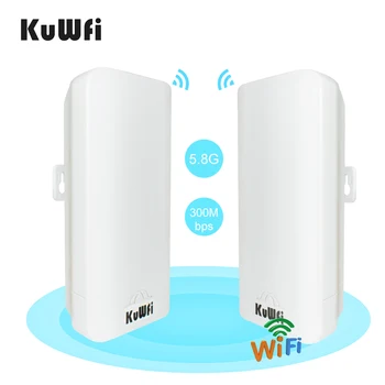 KuWFi 300Mbps אלחוטית WiFi גשר 1-2 ק 