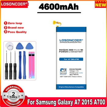 LOSONCOER 4600mAh EB-BA700ABE סוללה עבור סמסונג גלקסי A7 2015 A700 A700L A700F A700H/X A700K A700FD A700YD A700S A7000 A7009