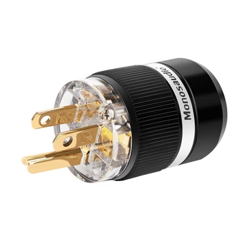 Monosaudio M101G/F101G נחושת טהור 24k מצופה זהב לנו כוח אודיו Plug מחבר חשמל IEC320 נקבה Plug DIY כבל חשמל כבל