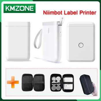Niimbot D110 D11 D101 מיני נייד תווית מדפסת עם תיק תיק Bluetooth Inkless כיס תרמי מדבקות הבורא עבור המשרד הביתי