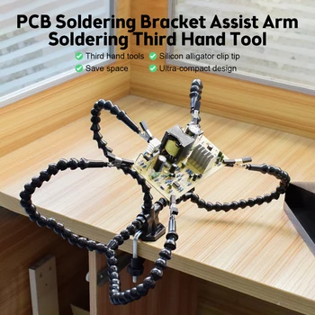 PCB רב הלחמה עזרה כלי 360 מעלות שולחן קליפ היד השלישית הלחמה לעמוד ריתוך בעל זרוע גמישה הלחמה