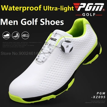Pgm גולף נעלי גברים עמיד למים נעלי ספורט ידיות אבזם נעלי רשת רירית לנשימה להחליק עמיד סניקרס זכר חיצוני
