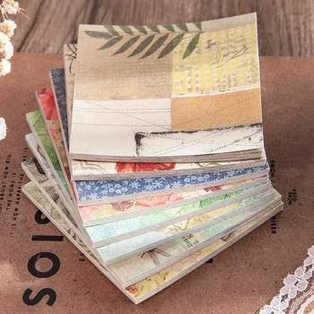 QUIZIAN 30 גיליונות רטרו זבל היומן חומר נייר ספר שהופך את הכרטיס כתיבה וינטאג', עיצוב DIY רעיונות מלאכה Paperlaria