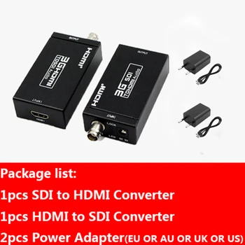 SDI ל HDMI / HDMI ל-SDI עם כוח Mini 3G HD SDI וידאו מיקרו ממיר מתאם אודיו תבנית אוטומטית לגילוי המצלמה