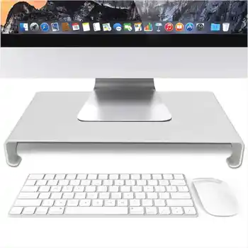 SENZANS רב תכליתי קטן שולחן עבודה נייד לעמוד סגסוגת אלומיניום צג בעל הרווח השולחן וקמה על iMac MacBook