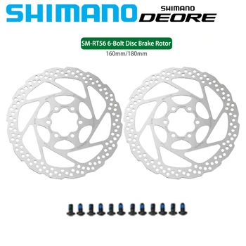 Shimano DEORE SM RT56 בלם דיסק Pad 6 בולט אופני הרים דיסק M610 RT56 M6000 בלם דיסק 160 מ 