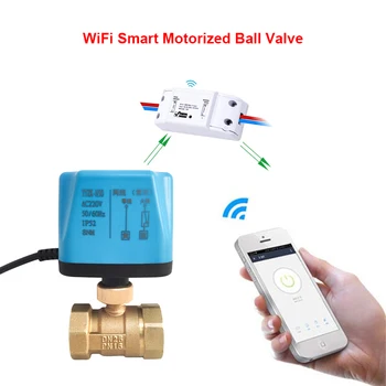 Tuya WiFi חכם ממונע הכדור שסתום עיתוי מים חכם מתג חשמלי שסתום עם חכם החיים אלקסה אליס הבית של Google AC220V