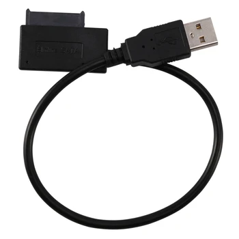USB 2.0 ל-Mini-Sata II 7+6 13Pin מתאם ממיר כבלים עבור המחשב הנייד CD/DVD דק נסיעה