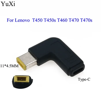 USB Type C הנשים כיכר זכר תקע Dc מתאם ממיר נייד מטען מחבר Lenovo T450 T450s T460 T470 T470s