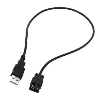 USB מופעל נייד מאוורר כבל USB ל 4-Pin 3-Pin אוהד אספקת חשמל מתאם מחבר 22AWG