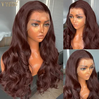 YYsoo ארוך 33 Deep גל 13x4 עתיד שיער סינתטי הקדמי של תחרה פאות עבור נשים שחורות מראש קטף השיער Glueless חום הפאה