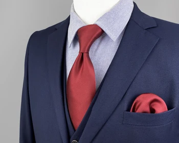 אדום קלאסי מוצק Mens עניבה להגדיר משי מותג חדשים ארוכים במיוחד גודל עניבת פרפר מראש קשורות אופנה חתונה Acceossories הנקי.