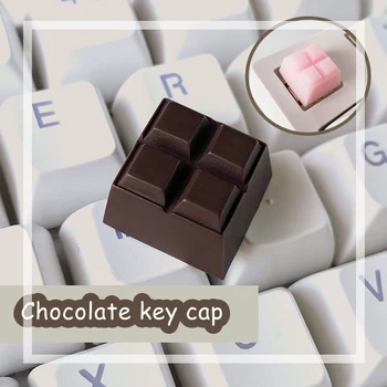 אישית שוקולד שרף Keycap מכני מקלדת בעבודת יד יצירתית מתנה ורוד אישית בודדים התאמה אישית חמוד