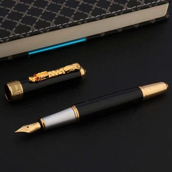 באיכות גבוהה מתכת 1000 בעט שחור דרקון הזהב תלמיד מכשירי כתיבה, ציוד משרדי, דיו עט חדש.