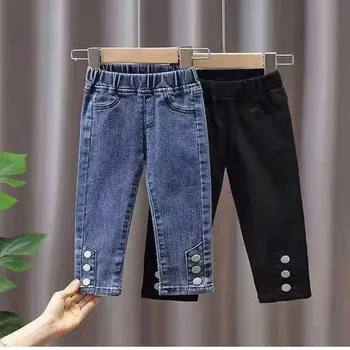 בנות האביב והסתיו ' ינס חדש צינור ישרה מכנסיים לילדים מכנסיים 1-7 שנה תינוק בן מזדמנים מכנסיים בחורף וגם מכנסי פליז