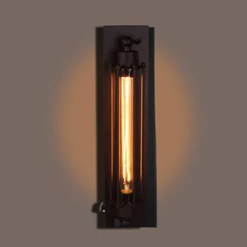 בציר אדיסון LED אור הקיר מודרני מסדרון רטרו תעשייתי E27 110-220V מנורת קיר Led כולל נימה תאורה פנימית